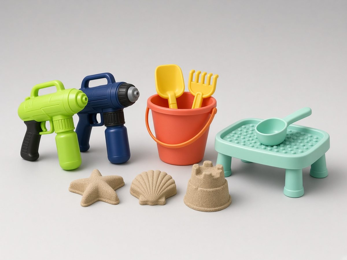Water blasters, sand set and splash table, concept assortment
