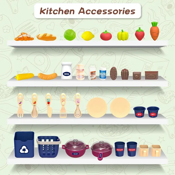 Kitchen Set Toy with Realistic Steam and Light-up Pretend Play - view 6