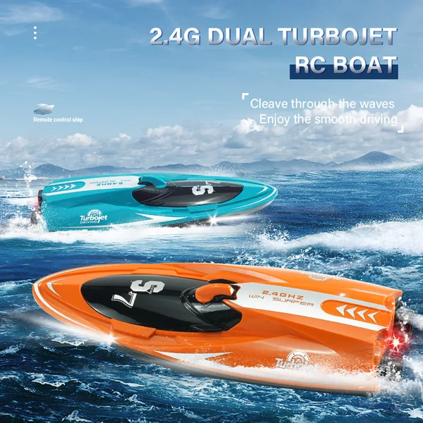 High-Speed 2.4G RC Racing Boat with Lights and Charger - view 4