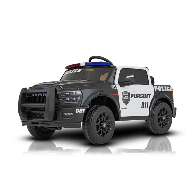 Licensed Police Pickup Truck 12V Ride On with LED Siren