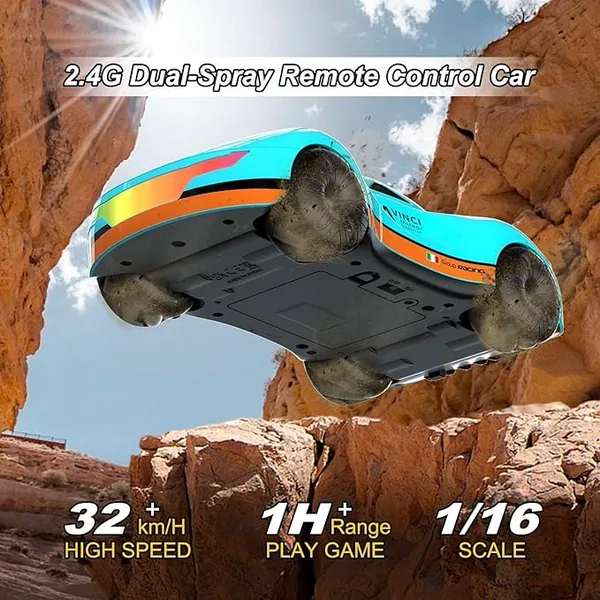 High-Speed RC Drift Car 1:16 with Self-Spray Infinity Color Lamp - view 2