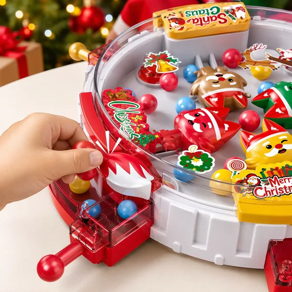 Hungry Wolf Eats Beans Christmas Mechanical Board Game - view 5