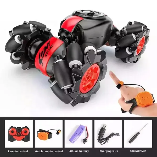 2.4G Remote Control 360 Rolling Double Side Stunt Car with Watch - view 6