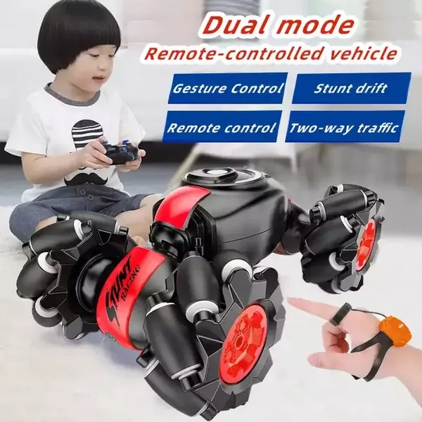 2.4G Remote Control 360 Rolling Double Side Stunt Car with Watch - view 2