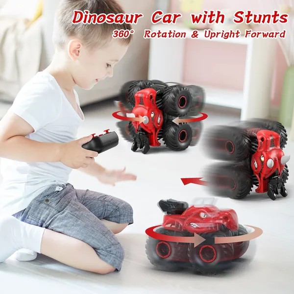 2.4G Remote Control 360 Rolling Double Side Stunt Car with Watch - view 9