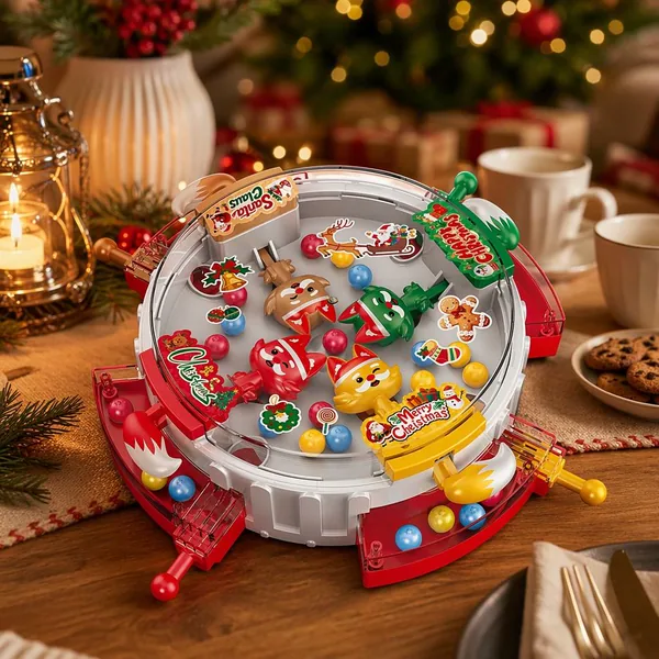 Hungry Wolf Eats Beans Christmas Mechanical Board Game - view 4