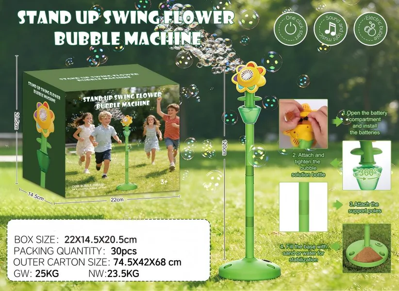 Sunflower Bubble Maker with Lights - view 3