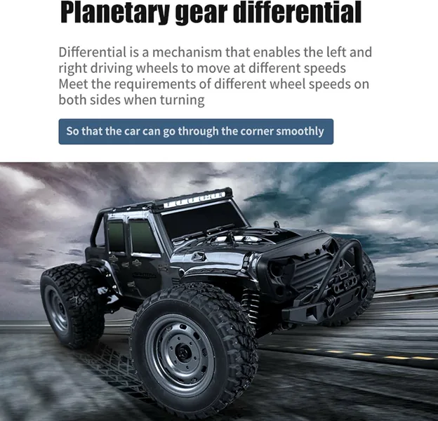 Camión RC 4WD a Escala 1:16 con Control 2.4GHz y Luces LED - view 5