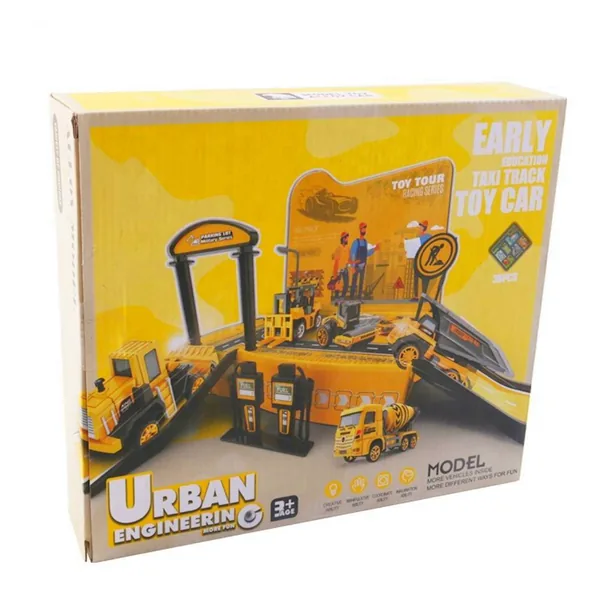 Diecast Alloy Parking Lot Play Set with Slide Car Ramps - view 3