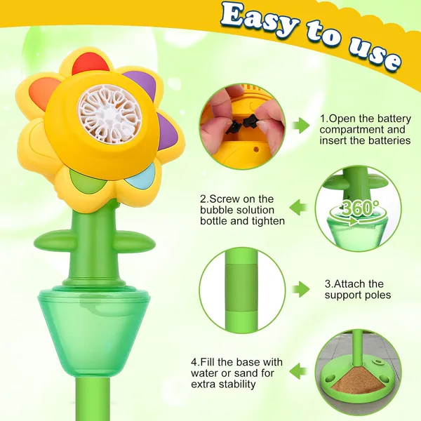 Sunflower Bubble Maker with Lights - view 2