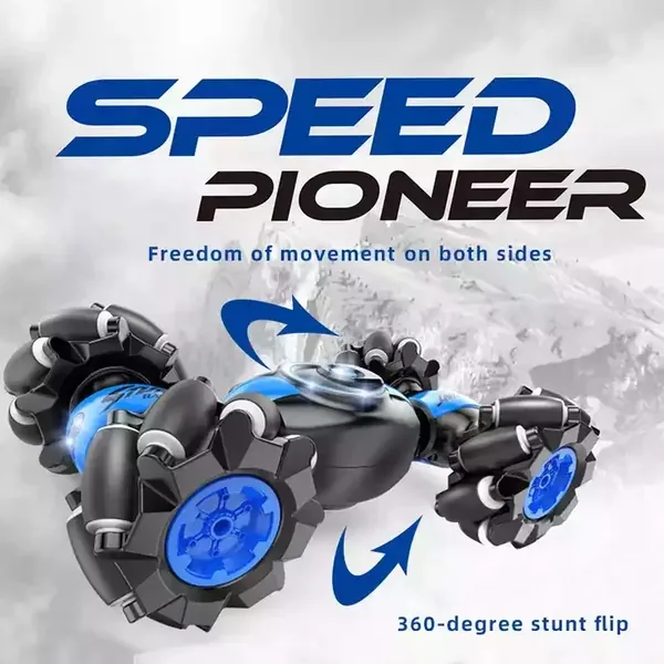2.4G Remote Control 360 Rolling Double Side Stunt Car with Watch - view 4