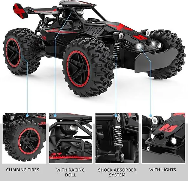 Coche 1/18 High Speed RC Car with Lights - view 4