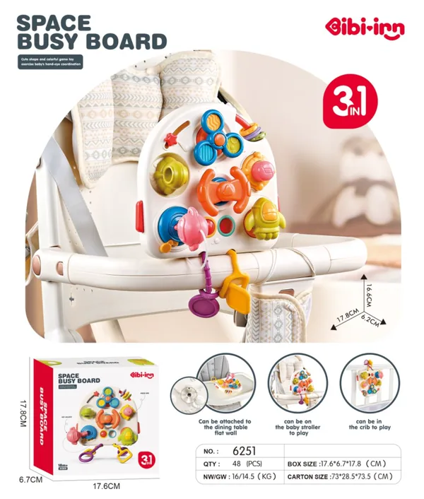 Space Busy Board 3-in-1 Baby Toy