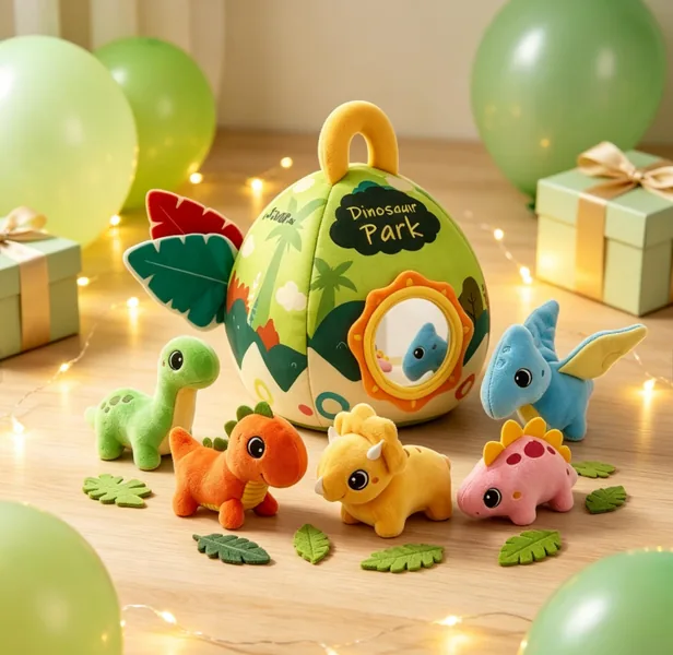 Plush Dinosaur House with Mini Dinosaur Plush Toys - view 5