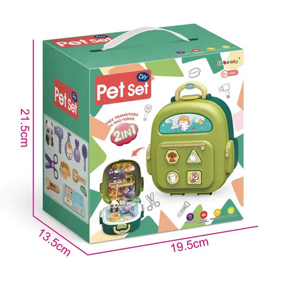 2 in 1 Kitchen Food Set Pretend Play Clay Backpack Toy - view 2