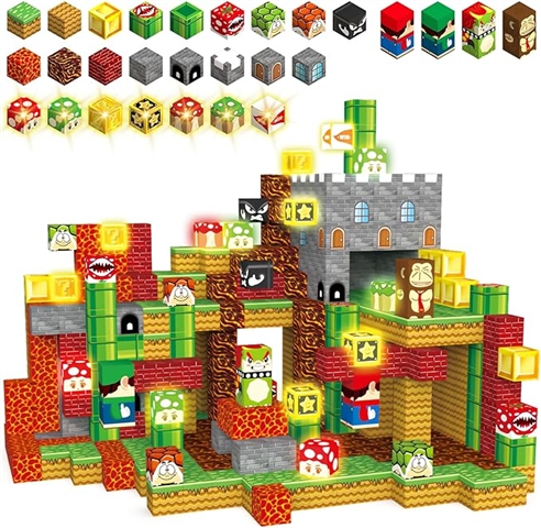 200pcs Magnetic Stage-Clearing Game Block Set