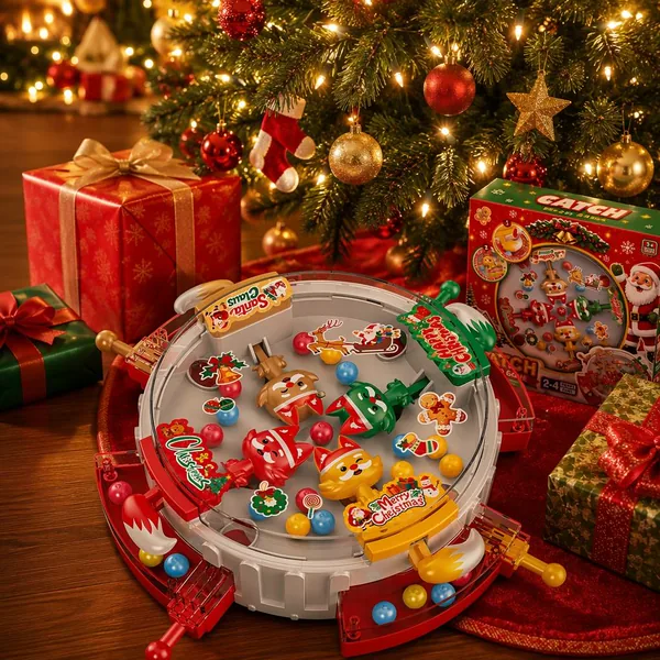 Hungry Wolf Eats Beans Christmas Mechanical Board Game - view 3