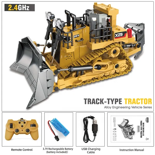 2.4G 1/24 9 Channel RC Bulldozer Toy with Light - view 2