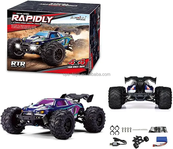 Camión RC 4WD 2.4GHz con luces LED