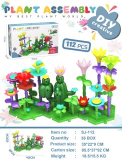 DIY Educational Building Blocks Flower Set 112PCS