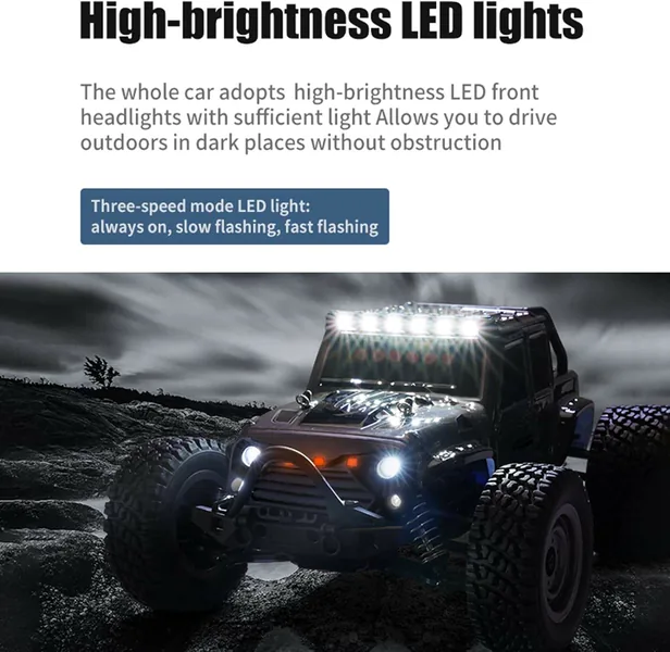Camión RC 4WD a Escala 1:16 con Control 2.4GHz y Luces LED - view 4