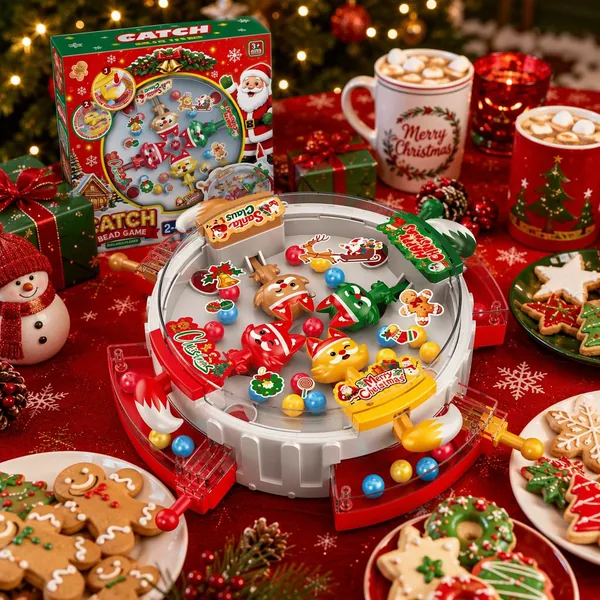 Hungry Wolf Eats Beans Christmas Mechanical Board Game - view 6