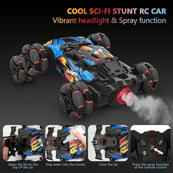 6WD RC Drift Stunt Car with 360 Rotating Spray - view 4