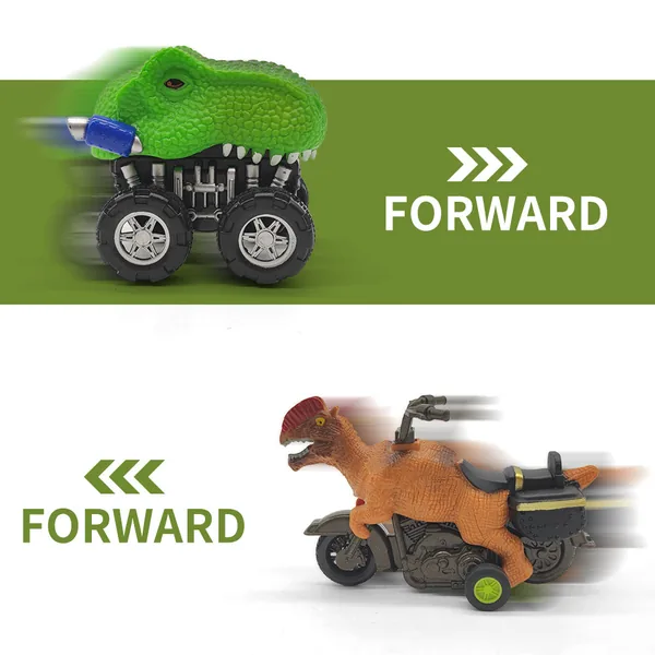 Portable Pull Back Dinosaur Truck Carrier with Light and Music - view 4