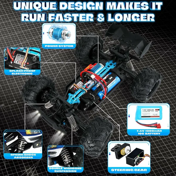 Camión RC 4WD 2.4GHz con luces LED - view 6