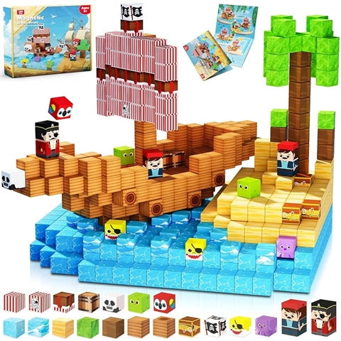 Magnetic Pirate Ship ABS Building Block Set