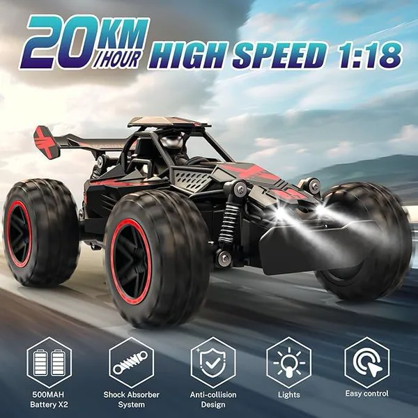 Coche 1/18 High Speed RC Car with Lights - view 2