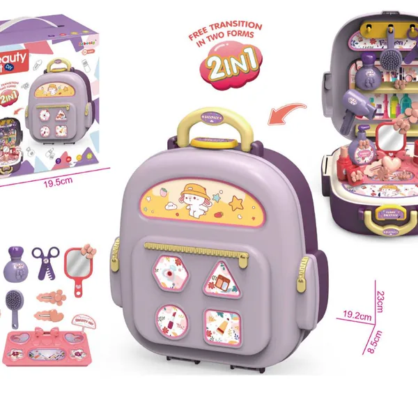 2 in 1 Kitchen Food Set Pretend Play Clay Backpack Toy - view 4