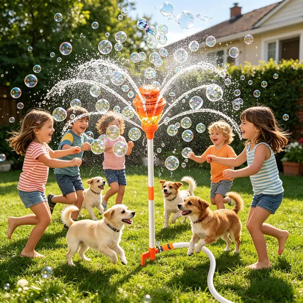 2 in 1 Water Spray and Bubble Machine with Battery - view 4