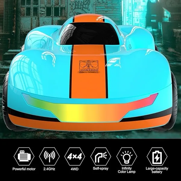 High-Speed RC Drift Car 1:16 with Self-Spray Infinity Color Lamp - view 3